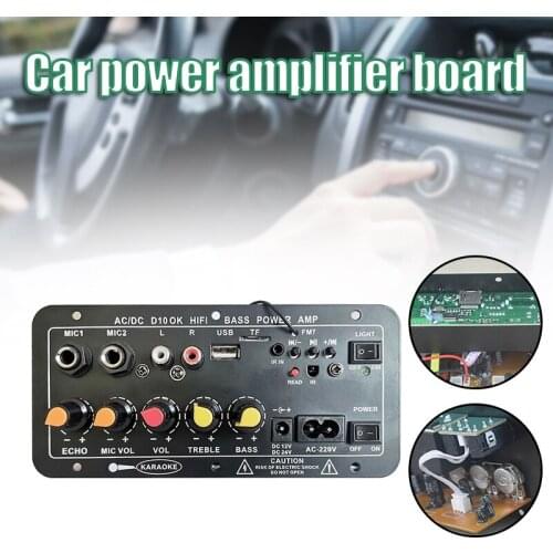 30-120W 17.5*8*5cm Audio Amplifier Board FM Radio TF Player Subwoofer DIY Amplifiers NJ88