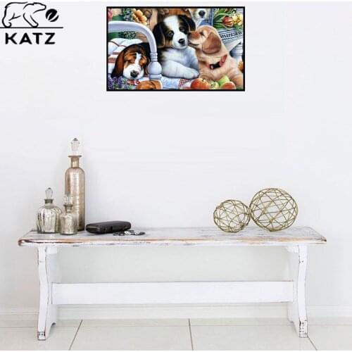 Dog Romantic Diamond Painting Vintage French Embroidery Crossing Diy Diamond Mosaic Art Gift Cross Stitch Home Decoration