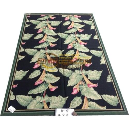 Handmade French Auburn Pine Foot 100% Wool Carpet New Listing Classic Knitting Wool Knitting Carpets