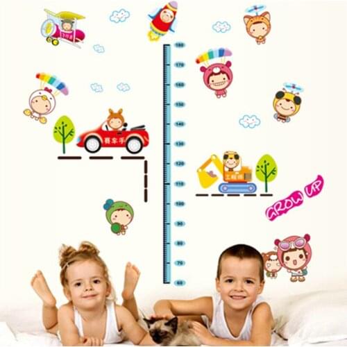 Self-adhesive Childrens Room Wall Decoration Cartoon Wall Stickers Growth Chart Height Measurement Vinyl Poster Stickers