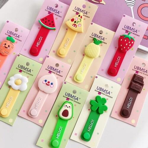 Lovely Animals Storage Cable Organizer Cable Winder Clip Silicone Headphone Earphone Winder Earbud Cord USB Cable Winder cartoon
