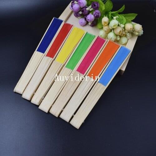 Auviderin Cloth Folding Hand Fan for Kids Craft DIY Fan