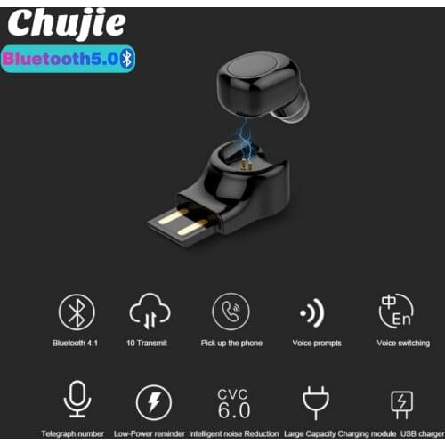 X11 TWS Mini Bluetooth Earphones Wireless Music Headphones with Mic Ear Hook Headsets Sports Earbuds for Xiaomi Huawei Iphone