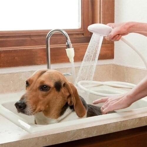 Cat Dog Bath Shower Hot Selling Pet Multi-function White Tap Spray Head Pet Washing Hair Wash Shower