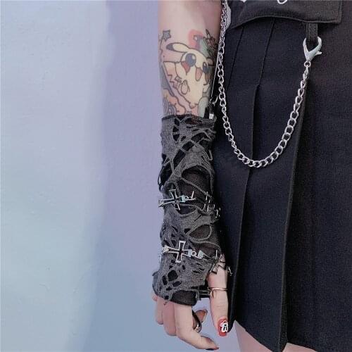 Fingerless gloves women gloves women gothic lolita glove fishnet gloves punk rave gloves women goth accessories mesh gloves