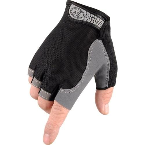 1 Pair Cycling Anti-slip Anti-sweat Men Women Half Finger Gloves Breathable Anti-shock Sports Gloves Bike Bicycle Glove