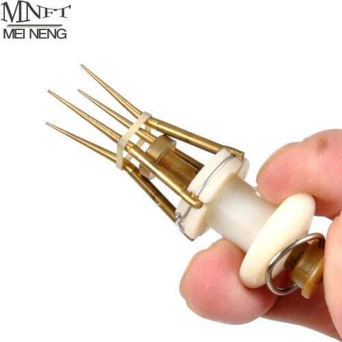 MNFT 2pcs Small Live Worm Loadng Tool Earth Worm Red-Worm Maggots Loading Clip Fishing Tool for Carp Fishing