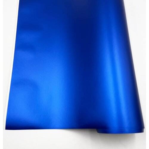 Deep Blue Metallic Matte chrome Vinyl Sticker For Whole Car Wrap Covering foil With Air bubble free