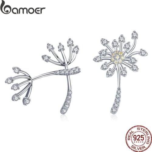 Bamoer Women's Silver Earrings