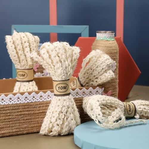 10 meters Retro Decorative Hemp Rope Linen Ribbon Flower Gift Box Packaging Ribbon Bouquet String Hemp Cord Linen Rolls