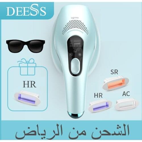 DEESS GP590 Laser Epilator Hair Removal Permanent 0.9s Painless Cool Ipl Laser Hair Removal Machine Unlimited Flashes