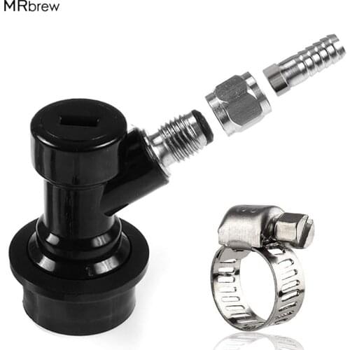 Thread Liquid Ball Lock Keg Fittings with Stainless Steel 5/16'' Barb Nuts & Hose Clamp Home brewing beer fitting