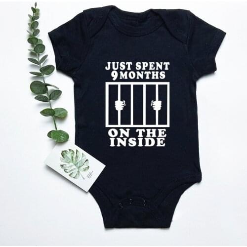 Cute Newborn Gift Infant Toddler Girl Boy Short Sleeve Letter Print Bodysuit Jumpsuit Outfits Clothes Kids Baby Cute Wear