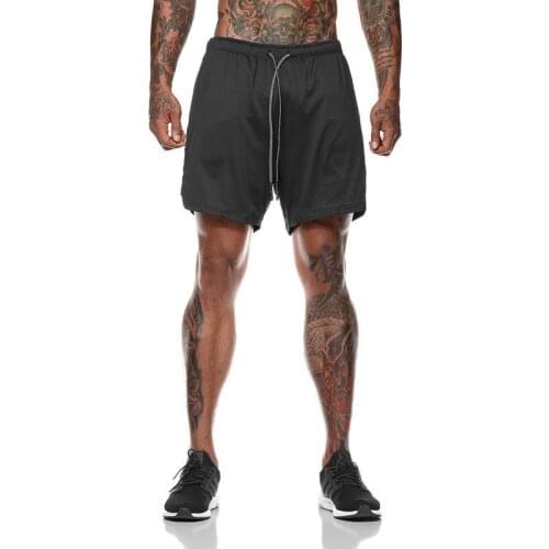 Mens Running Shorts 2 In 1 Sports Jogging Fitness Shorts Quick Dry Breathable Sport Gyms Short Built-in Pockets New