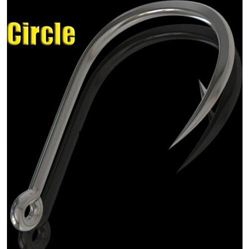 High Carbon Steel Fishing Barbed Hooks Set in Fly Fishhooks Jig Barbed With Hole For Fishing Accessories 3# -15