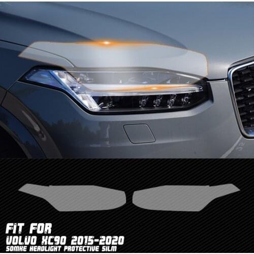 New Car LH+RH Smoke TPU Headlights Protective Precut Film Sticker Cover Trim Fit For Volvo XC90 2015-2020