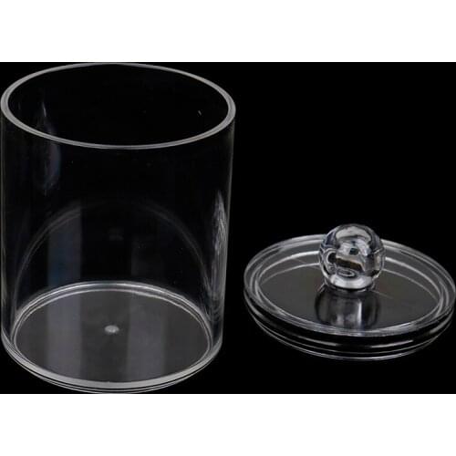 New 7X10CM Single Layer Clear Acrylic Storage Box Holder Transparent Cotton Swabs Stick Cosmetic Makeup Organizer Case