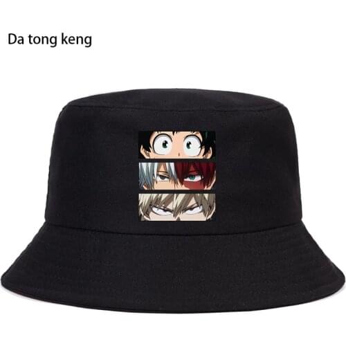 My Hero Academia Men Female Summer Hat Panama Bucket Cap The Design Flat Visor Fashion Japan Anime bucket hat