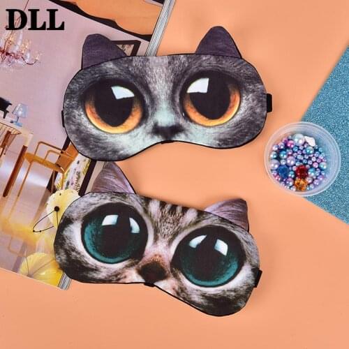 Eyeshade Cover Cute Cat Dog Sleep Mask Eye Mask Natural Sleeping Soft Blindfold Eyepatch Women Men Sleep Eyeshade Eye Cover