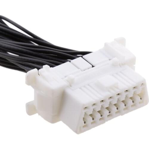 1 To 2 OBD2 Diagnostic Extension Cable Wire Splitter Durable