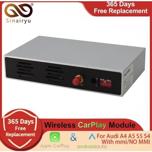 Sinairyu Wifi Wireless Apple Carplay Car play 2010-2016 A4 A5 Q5 MMI 2009-2011 A6 A7 A8 C6 Android Mirror for Audi with iOS 13