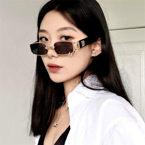 2021Classic Sun Glasses Luxury Brand Travel Small Rectangle Sunglasses Men Women Vintage Retro Oculos Lunette De Soleil Femme