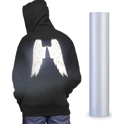 Heat Transfer Vinyl Reflective HTV Vinyl silver color Iron on transfer for T shirts heat press decor film easy to cut weed vinyl