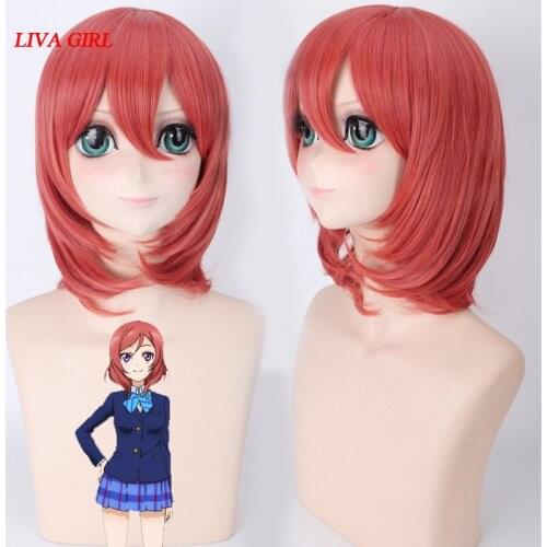 High Quality Anime LoveLive! Love Live Nishikino Maki Synthetic Hair Wig Short Red Anime Cosplay Wig