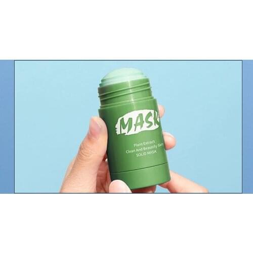 Green Tea Cleansing Mask Purifying Clay Stick Mask Oil Control Skin Care Anti-Acne Eggplant Remove Blackhead Mud Mask