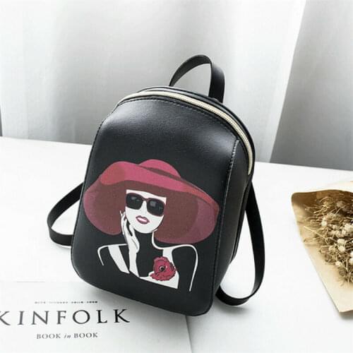 Women Backpack PU Leather Bags Floral Backbag Tote Purse Shoulder Floral Travel Backpack School Bags /BY