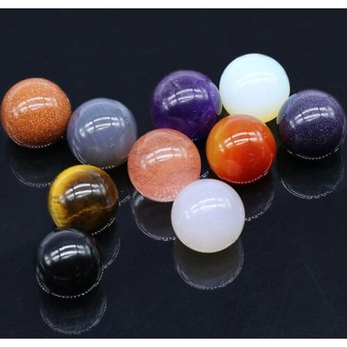 1pc 16mm Natural Round Stone Mini Quartz Sphere Amethysts Quartz Sphere Ball Meditation Healing Gift for Collection Home Decor