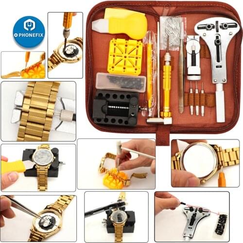 149Pcs Watch Repair Kit Professional Spring Bar Tool Set Precision Screwdriver Watch Battery Replacement Tool Kit with Bag