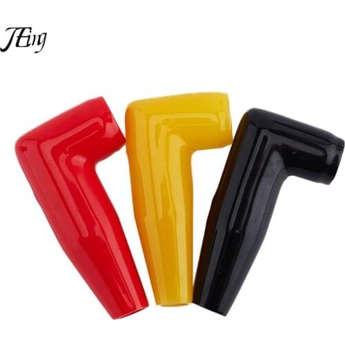 3pc Electric Guard Motor Winch Cable Terminal Boot Rubber Cover Black+Red+Yellow