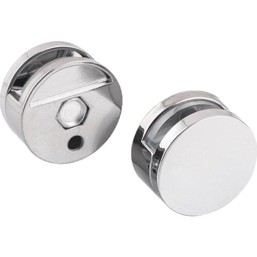 4pcs High Quality Round Glass Clips Clamps Mirror Clips Holder for 4-7mm Thick Mirror Bright Chrome Zinc Alloy