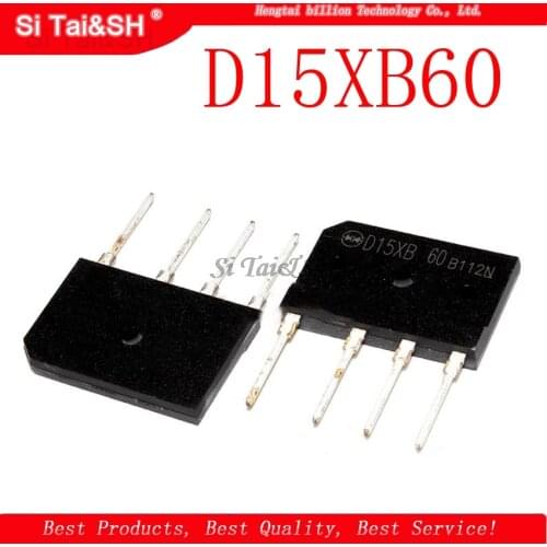 5PCS D15XB60 ZIP-4 D15XB 60 ZIP bridge rectifier and original IC