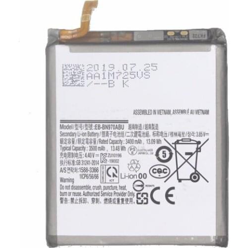 5pcs /lot 3500mAh EB-BN970ABU Battery For Samsung Galaxy Note 10 Note10 SM-N970F SM-N970DS N950 N970F N970U N970N Batteries
