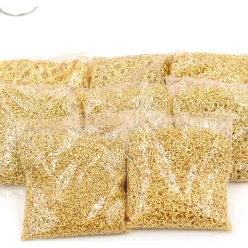 500 g/pack) DIY bracelet necklace common accessories iron Opening ring (Gold color)