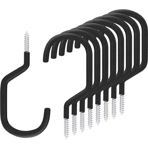 9 Pack Bike Storage Hook Rack, Heavy Duty Large Screw Hooks for Garage Wall and Ceiling Bicycle Storage, Utility Tool