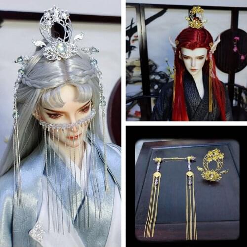 1/3 Scale BJD Hanfu Doll Wig Accessories Ancient Costume Hairwear Hairpin Hair Crown Head Accessories For BJD/SD Boy & Girl C146