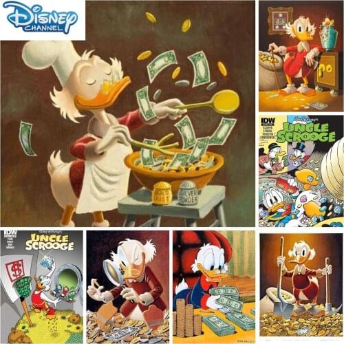 Disney 5D DIY Diamond Painting Donald Duck Seaside Scenery Cross Stitch Home Decoration Hanging Picture Boyfriend Gift