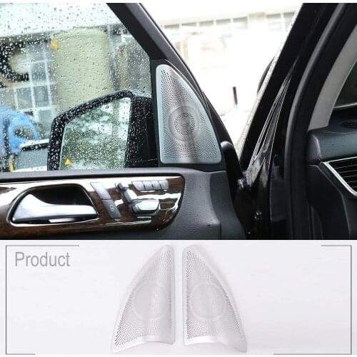 Aluminum Alloy Car Door Audio Tweeters Speaker Cover Decoration Trim Sticker For Mercedes Benz ML GL GLE GLS Class Accessories