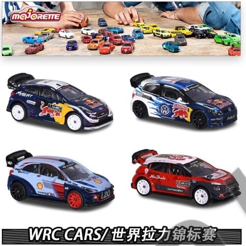 Majorette 1/64 WRC Series Car Hot Pop Kids Toys Motor Vehicle Diecast Metal Model Hyundai i20 , VW Polo , Citroen C3 , Ford