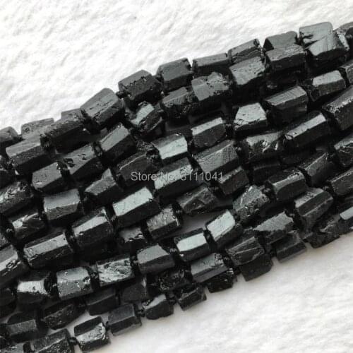 A loose beads black tourmaline baroque 40CM for DIY jewelry making FPPJ wholesale beads nature gem stone