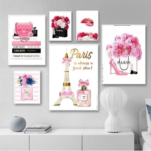 Flower Perfume Bottle Fashion Book Diamond Painting Makeup Diamond Embroidery Art Picture Modern Girl Woman Room Decoration