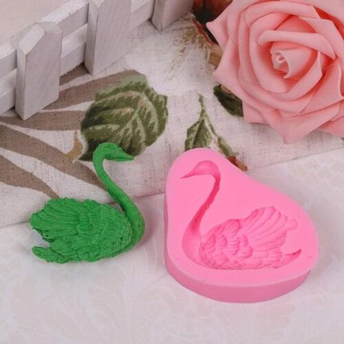 Swan Silicone mold bird cake lace decoration DIY design Chocolate Pastry dessert Fondant mold Resin kitchen tool for Baking