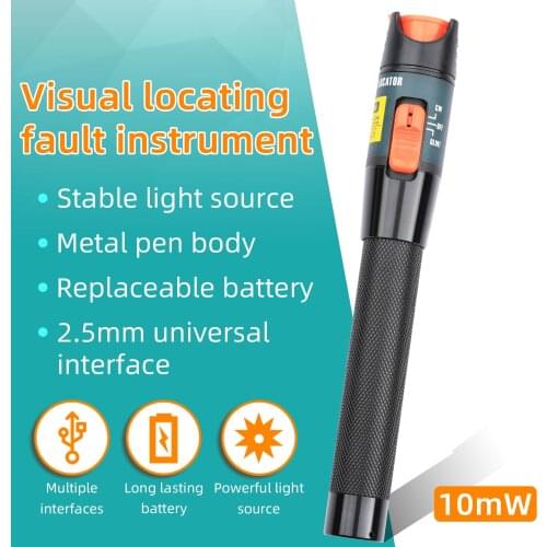 KELUSHI 10mW Pen Type Red Light Source Visual Fault Locator Fiber Optic Cable Tester