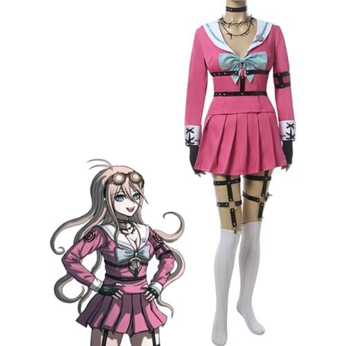 Danganronpa V3: Killing Harmony Iruma Miu Cosplay Costumes Anime Game Woman Girls Party Tops +Skirt Suit Role Playing C189K181
