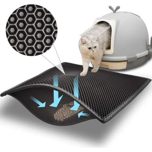 Pet Product Bed For Cats House Clean Mat Double Layer Litter Cat Bed Pads Trapping Pets Litter Box Mat Pet Cat Litter Mat