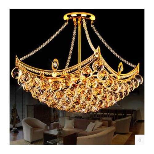 LED 21W-30W Europe into the sitting room dining-room of type contracted creative rectangle crystal droplight 220-240V @-9