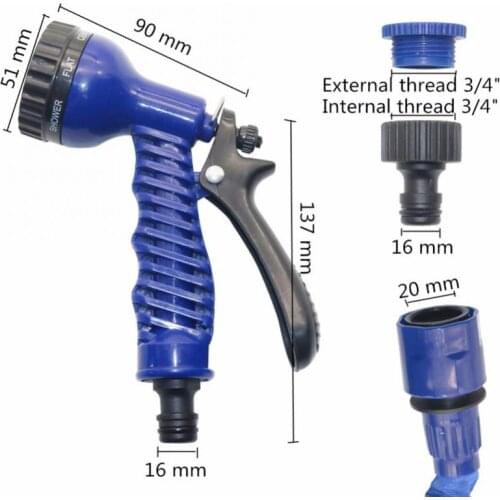 Mutifunctional Water Gun Garden Hose Nozzle Household Car Washing Yard Water Sprayer Pipe Tube Nozzle Sprinkle Tools Kitchen